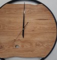 HAND MADE Zegar drewniany wiszący ścienny  dębowy ręcznie robiony Ø 58 cm olejowany Hand Made