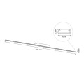 Lampa sufitowa do holu 12W  3000K plafon Slim C – czarny 1289