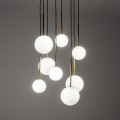 Kaskadowa lampa wisząca klosze kule  8ż Karo VIII 10934