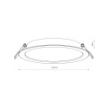 Lampa punktowa podtynkowa Mykonos LED 18W, 3000K panel led 10542
