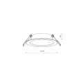 Lampa punktowa podtynkowa Mykonos LED 6W, 3000K panel led 10535