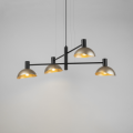 Lampa wisząca do salonu czarno złota na 4 żarówek 40568 Sigma