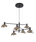 Lampa wisząca do salonu czarno złota na 6 żarówek 40569 Sigma