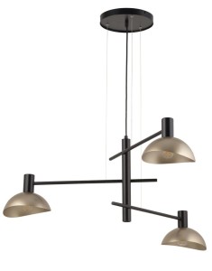Lampa wisząca do salonu czarno złota na 3 żarówki  40567 Sigma