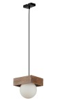 Lampa wisząca mleczna kulka ze sklejką Bloom 1 33663