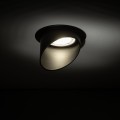 Lampa punktowa czarna GU10 podtynkowa SOLTA oczko asymetryczne led 10491 Nowodvorski