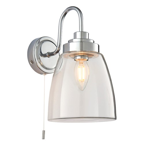 Lampa IP44 kinkiet ścienna Ashbury 1x4W E14 Czyste Szkło  77088