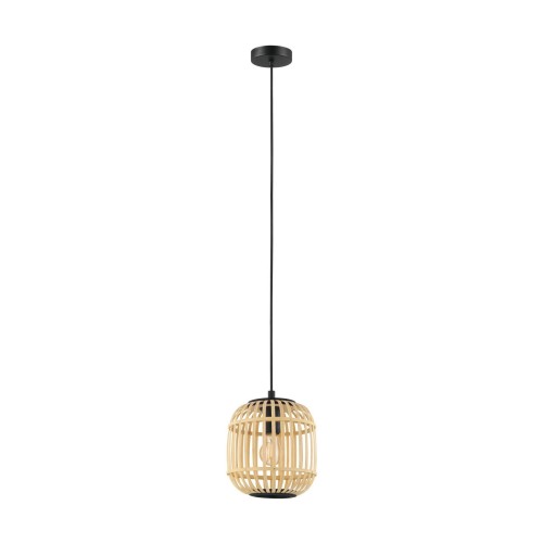 Lampa wisząca z drewna 1XE27 BORDESLEY 43231 Eglo