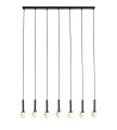 Lampa wisząca listwa nad stół do salonu RIU 7 ALL BLACK 1121T1