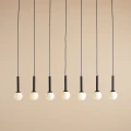 Lampa wisząca listwa nad stół do salonu RIU 7 ALL BLACK 1121T1