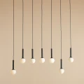 Lampa wisząca listwa nad stół do salonu RIU 7 ALL BLACK 1121T1