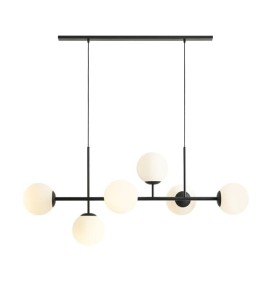 Lampa wisząca podłużna do salonu  FIN 6 BLACK 1120K1