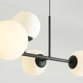 Lampa wisząca podłużna do salonu  FIN 6 BLACK 1120K1