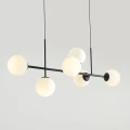 Lampa wisząca podłużna do salonu  FIN 6 BLACK 1120K1