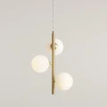 Lampa wisząca 3XE14 do salonu złota  FIN 3 BRASS S 1120E40_S