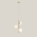 Lampa wisząca 3XE14 do salonu złota  FIN 3 BRASS S 1120E40_S