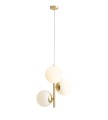 Lampa wisząca złota 3XE27 do salonu FIN 3 BRASS M 1120E40_M