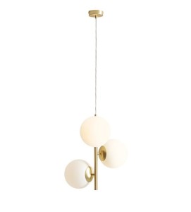 Lampa wisząca złota 3XE27 do salonu FIN 3 BRASS M 1120E40_M
