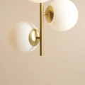 Lampa wisząca złota 3XE27 do salonu FIN 3 BRASS M 1120E40_M