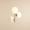 Lampa wisząca złota 3XE27 do salonu FIN 3 BRASS M 1120E40_M
