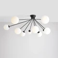 Lampa sufitowa do salonu czarna na 10 żarówek E14 HOLM 10 CEILING BLACK 1082PL_M1
