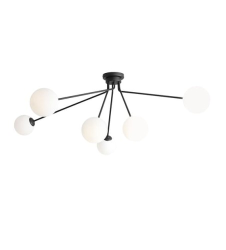Lampa sufitowa, czarny plafon 6XE14 HOLM 6 CEILING BLACK 1082PL_K1