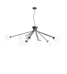 Lampa wisząca, czarny żyrandol na 10 żar. E14  HOLM 10 BLACK 1082M1