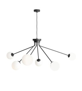 Lampa wisząca czarna na 6XE14 do salonu HOLM 6 BLACK 1082K1