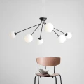 Lampa wisząca czarna na 6XE14 do salonu HOLM 6 BLACK 1082K1