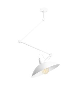 Lampa sufitowa biała na 1XE27 do salonu MELOS WHITE 808PL_G
