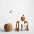 Lampa sufitowa biała na 1XE27 do salonu MELOS WHITE 808PL_G