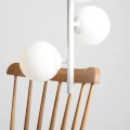 Lampa wisząca biała 3XE14 do pokoju FIN 3 WHITE S 1120E_S