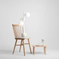 Lampa wisząca biała 3XE14 do pokoju FIN 3 WHITE S 1120E_S