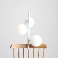 Lampa wisząca biała 3XE14 do pokoju FIN 3 WHITE S 1120E_S