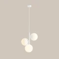 Lampa wiszaca na 3XE27 biała do salonu FIN 3 WHITE M 1120E_M