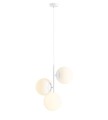Lampa wiszaca na 3XE27 biała do salonu FIN 3 WHITE M 1120E_M