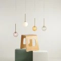 Lampa wisząca na 4 żarówki do salonu BOSSO 4 MULTICOLOUR 1119L40