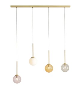 Lampa wisząca na 4 żarówki do salonu BOSSO 4 MULTICOLOUR 1119L40