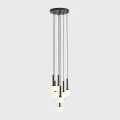 Lampa wisząca czarna na 7 żarówek do holu, salonu RIU 7 RING ALL BLACK 1117T1