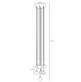 Lampa wisząca czarna na 7 żarówek do holu, salonu RIU 7 RING ALL BLACK 1117T1