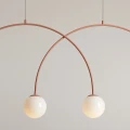 Lampa wisząca do salonu na 4 żarówki UNA 4 CORAL L 1116L11_L