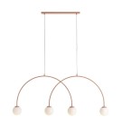 Lampa wisząca do salonu na 4 żarówki UNA 4 CORAL L 1116L11_L