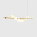 Lampa podłużna WAVE 7 BRASS 1115T40 ekskluzywna lampa wisząca