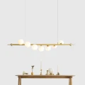 Lampa podłużna WAVE 7 BRASS 1115T40 ekskluzywna lampa wisząca