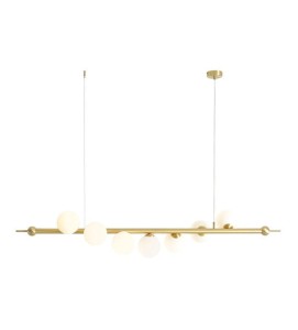 Lampa podłużna WAVE 7 BRASS 1115T40 ekskluzywna lampa wisząca