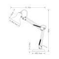 Lampa biurkowa czarna na GU10 Tiago TB-29743-BK Italux
