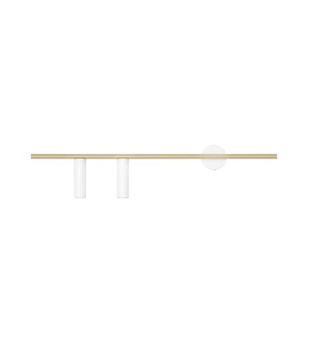 Lampa scienna TREVO WALL 2 WHITE BRASS (left) 1097D40 Designerski kinkiet Aldex