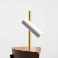 TREVO TABLE WHITE BRASS 1097B40 designerska lampka biurkowa Aldex