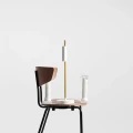 TREVO TABLE WHITE BRASS 1097B40 designerska lampka biurkowa Aldex