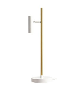 TREVO TABLE WHITE BRASS 1097B40 designerska lampka biurkowa Aldex